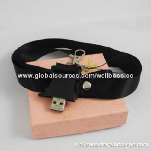 Colorful Lanyard USB Flash Drive, Customized Logos, 1-32GB, Factory Price